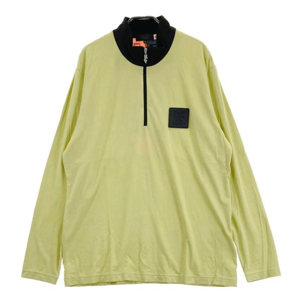 サイズ：4 DANCE WITH DRAGON ダンスウィズドラゴン  起毛 ハーフジップ 長袖Tシャツ  グリーン系 [240101450479] ゴルフウェア メンズ ストスト DANCE WITH DRAGON ダンスウィズドラゴン 起毛 ハーフジップ