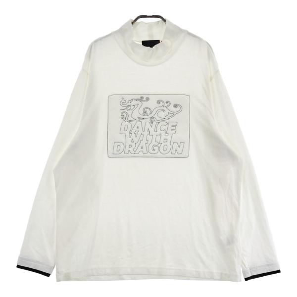 サイズ：4 DANCE WITH DRAGON ダンスウィズドラゴン  長袖ハイネックTシャツ 起毛  ホワイト系 [240101450966] ゴルフウェア メンズ ストスト DANCE WITH DRAGON ダンスウィズドラゴン 長袖ハイネックTシャツ