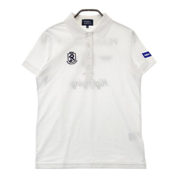 新品未使用 パーリーゲイツ ホワイトポロシャツ サイズ2 レディース PEARLY GATES パーリーゲイツ 半袖ポロシャツ ホワイト系 0