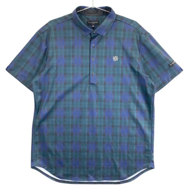 セントアンドリュース半袖ポロシャツグリーン系新品未使用LLサイズ ST ANDREWS セントアンドリュース 半袖ポロシャツ チェック柄