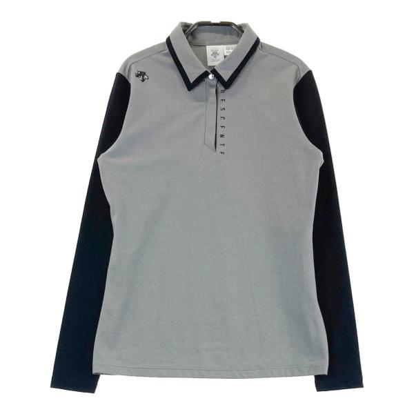 DESCENTE GOLF デサントゴルフ 長袖ポロシャツ グレー系 M ゴルフ