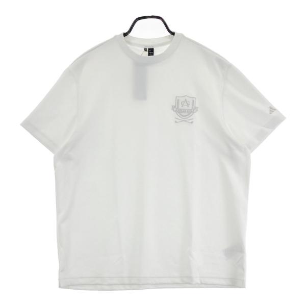 サイズ：XL ADIDAS GOLF アディダスゴルフ IQ2971/2024年モデル モックネック 半袖Tシャツ  ホワイト系 [240101451932] ゴルフウェア メンズ ストスト 新品】ADIDAS GOLF アディダスゴルフ IQ2971/2024年モデル