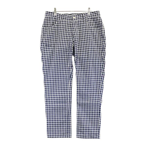 サイズ：L BEAMS GOLF ビームスゴルフ  ストレッチパンツ チェック柄 ネイビー系 [240101452618] ゴルフウェア メンズ ストスト BEAMS GOLF（ビームス ゴルフ） ストレッチパンツ チェック柄 ネイビー