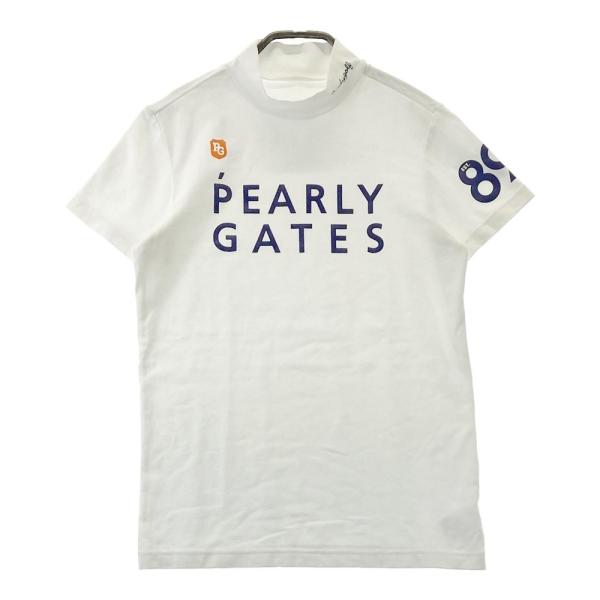 PEARLY GATES（パーリーゲイツ） モックネック 半袖Tシャツ ロゴ