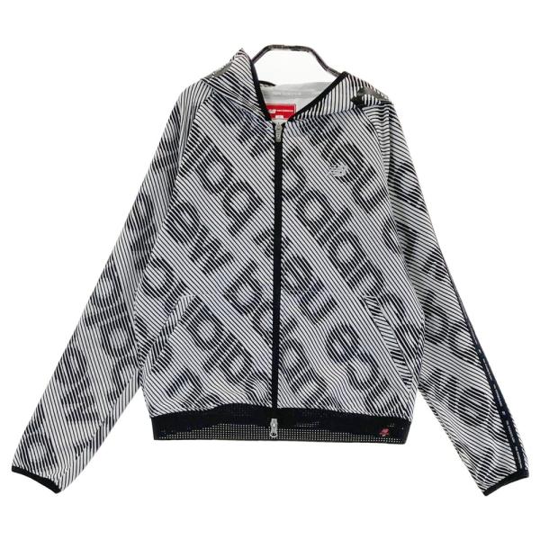 サイズ：1 NEW BALANCE GOLF ニューバランス ; ジップジャケット 総柄 ホワイト系 [240101441130] ゴルフウェア レディース ストスト NEW BALANCE GOLF ニューバランス フード付 ジップジャケット 総