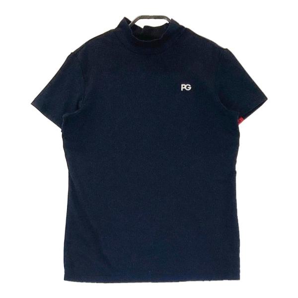 サイズ：1 PEARLY GATES パーリーゲイツ  半袖ハイネックTシャツ  ネイビー系 [240101456189] ゴルフウェア レディース ストスト PEARLY GATES パーリーゲイツ 半袖ハイネックTシャツ ネイビー系