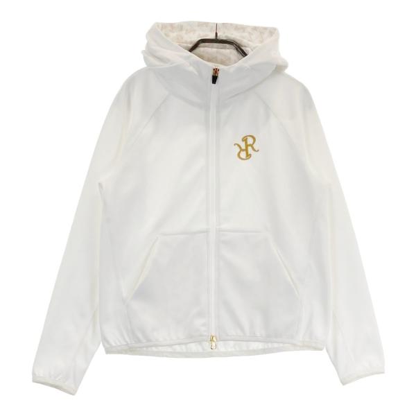 【レザレクション】美品ジップパーカー ホワイト 総ロゴ レディース RESURRECTION レザレクション 2023年モデル ジップパーカー ホワイト系