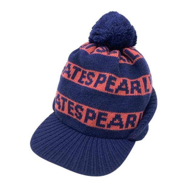 PEARLY GATES パーリーゲイツ ニットキャップ 総柄 ブルー系 FR ゴルフ