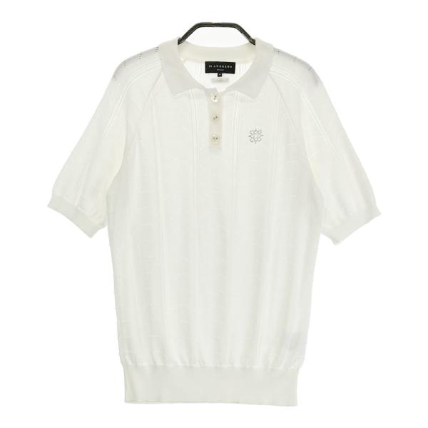 St.ANDREWS セントアンドリュース レディース ニットTシャツ 白s ST ANDREWS セントアンドリュース 半袖 ニット ポロシャツ