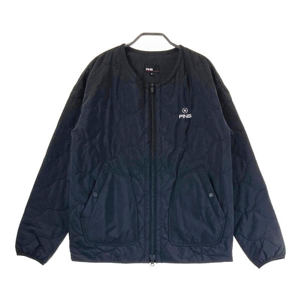新品　ピン ゴルフウェア 中綿ジャケット　Sサイズ　ブラック PING ピン 2024年 ノーカラー中綿ジャケット ブラック系 S ゴルフ