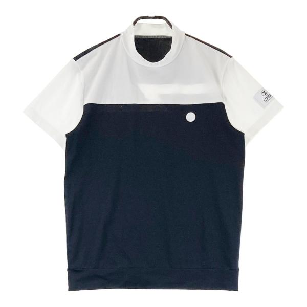 サイズ：L IZREEL イズリール 2024年モデル ハイネック 半袖Tシャツ  ブラック系 [240101461648] ゴルフウェア メンズ ストスト IZREEL イズリール 2024年モデル ハイネック 半袖Tシャツ