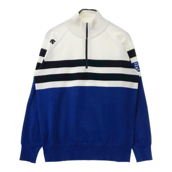 DESCENTE GOLF デサントゴルフ ハーフジップ ニットセーター ホワイト