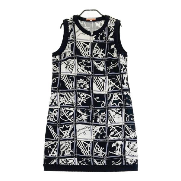 美品✨CASTELBAJAC 楽天市場】カステルバジャック（ワンピース｜レディースファッション 44 黒 ノースリーブワンピース ゴルフウェア レディースウェア