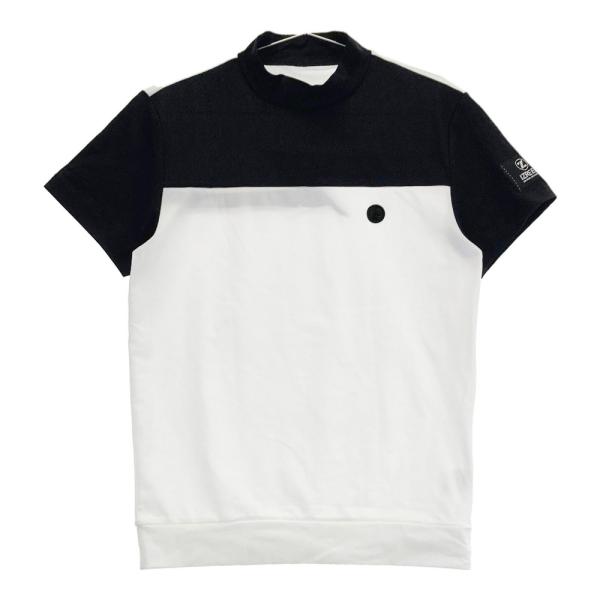 サイズ：M IZREEL イズリール 2024年モデル ハイネック 半袖Tシャツ  ホワイト系 [240101462801] ゴルフウェア メンズ ストスト IZREEL イズリール 2024年モデル ハイネック 半袖Tシャツ