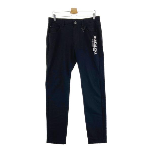 【美品✨】マークアンドロナ 2023年 ウォーム ストレッチ パンツ 黒 48 MARK&LONA マークアンドロナ 2023年モデル 裏起毛 ストレッチパンツ