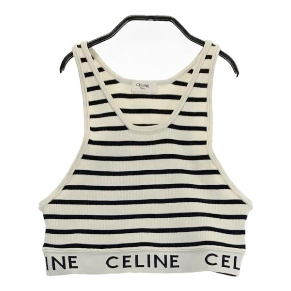 CELINE セリーヌ 2A220372N タンクトップ ボーダー ホワイト系 M