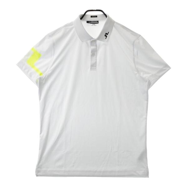 J.LINDEBERG ジェイリンドバーグ 半袖ポロシャツ ホワイト系 L ゴルフ