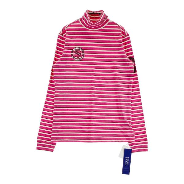 サイズ：2 PEARLY GATES パーリーゲイツ  ハイネック 長袖Tシャツ  ピンク系 [240101467296] ゴルフウェア レディース ストスト 新品】PEARLY GATES パーリーゲイツ ハイネック 長袖Tシャツ