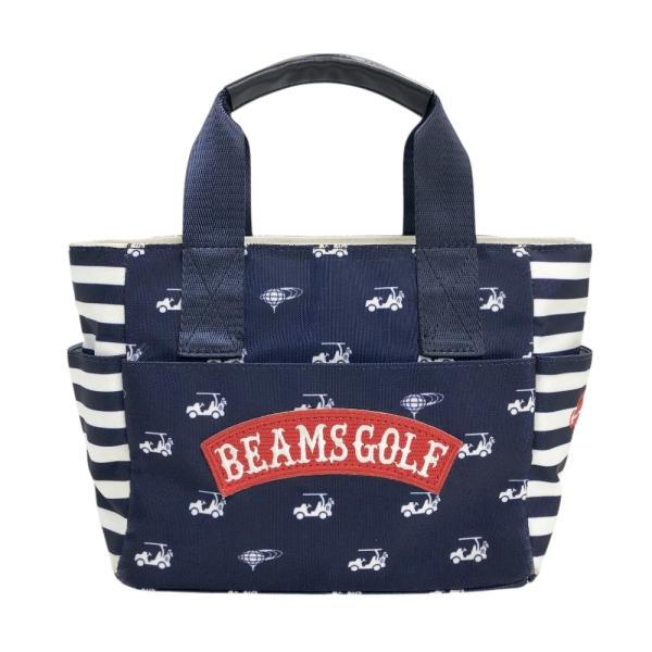 BEAMSGOLF - ビームスゴルフ　ラウンドバック カートバッグ 保冷 ネイビー系 BEAMSGOLF - ビームスゴルフ ラウンドバック カートバッグ 保冷