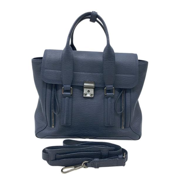 3.1 Phillip Lim ネイビー バッグ　ミニサッチェル　フィリップリム 3.1PHILLIP LIM 3.1 フィリップ リム 2WAY サッチェルバッグ ネイビー