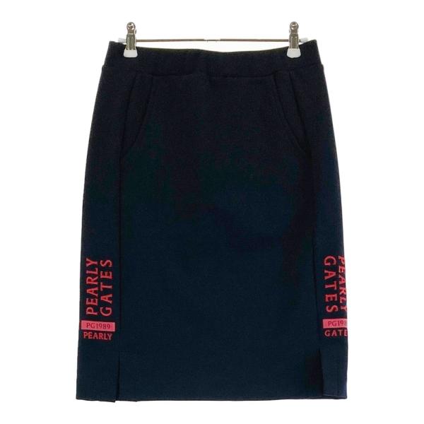未使用　パーリーゲイツ　ビッグロゴ　ストレッチフレアスカート　ネイビー　0 春夏 未使用 パーリーゲイツ ビッグロゴ ストレッチフレアスカート ネイビー
