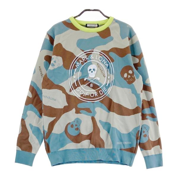 新品】MARK&LONA マークアンドロナ ニットセーター スカル 迷彩柄