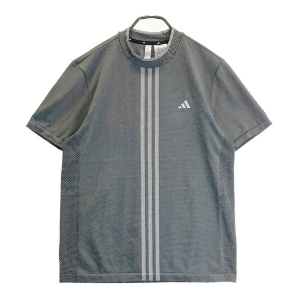 新品 adidas ゴルフウェア L カーキ 半袖 adidas アディダス ゴルフ HEAT.RDY バックグラフィック モック