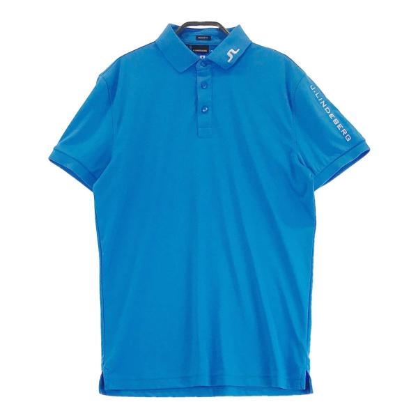 【美品】J.LINDEBERG ジェイリンドバーグ 半袖ポロシャツ ロゴ S 紺 J.LINDEBERG ジェイリンドバーグ ゴルフ ポロシャツ ロゴ刺繍 (J