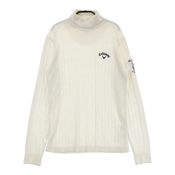【タグ付き未使用品】Callaway ホワイト タートルネック セーター CALLAWAY キャロウェイ タートルニットセーター ホワイト系 L ゴルフ