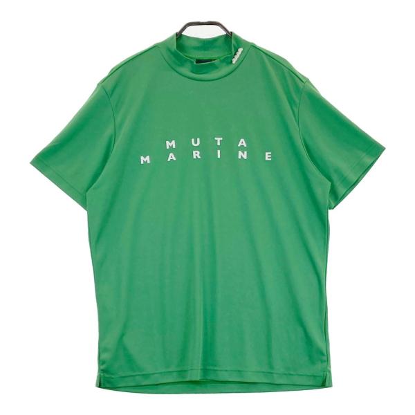 サイズ：5 MUTA MARINE ムータマリン  半袖モックネックTシャツ  グリーン系 [240101472262] ゴルフウェア メンズ ストスト MUTA MARINE ムータマリン 半袖モックネックTシャツ グリーン系