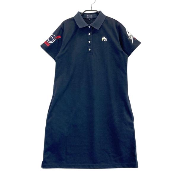 PEARLY GATES パーリーゲイツ 半袖ポロワンピース ニコちゃん ネイビー