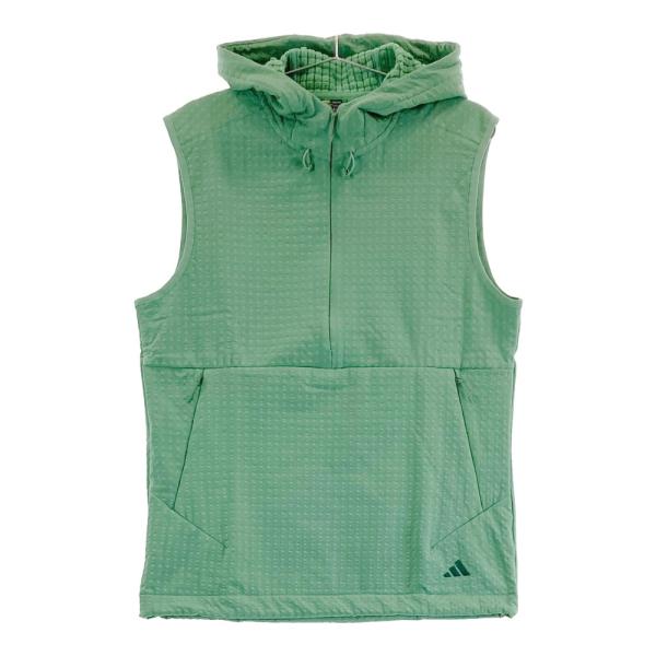 サイズ：2XL ADIDAS GOLF アディダスゴルフ IW2816 2024年 ハーフジップ ベスト  グリーン系 [240101474703] ゴルフウェア メンズ ストスト 新品】ADIDAS GOLF アディダスゴルフ IW2816 2024年 ハーフ