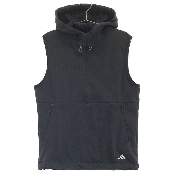 サイズ：S ADIDAS GOLF アディダスゴルフ IW2817 2024年 ハーフジップ ベスト  ブラック系 [240101474704] ゴルフウェア メンズ ストスト 新品】ADIDAS GOLF アディダスゴルフ IW2817 2024年 ハーフ