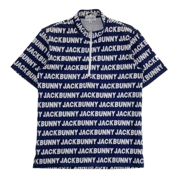JACK BUNNY ジャックバニー ハーフジップ 半袖Tシャツ ロゴ総柄