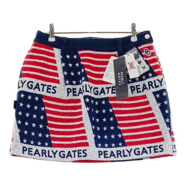PEARLY GATES パーリーゲイツ 055-0234005 パイル スカート 星条旗総柄