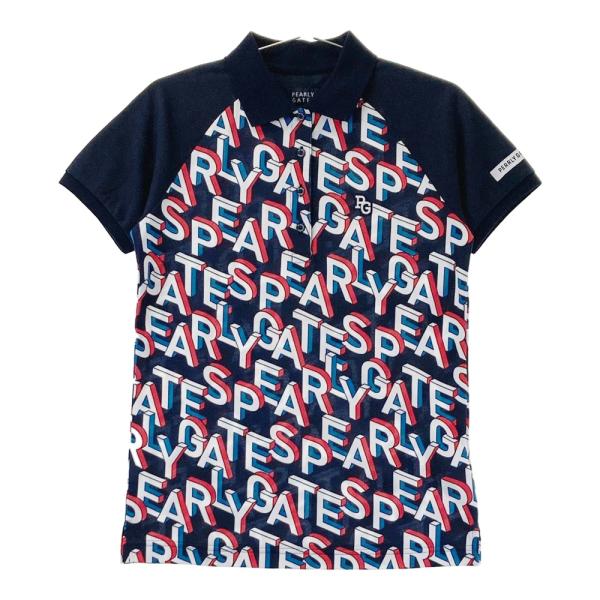 //新品タグ付// パーリーゲイツ　ポロシャツ　ゴルフ　レディース【0】 PEARLY GATES パーリーゲイツ 半袖ポロシャツ ピンク ボタン