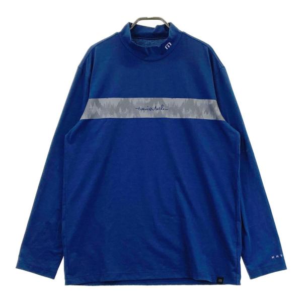 サイズ：XL TRAVIS MATHEW トラビスマシュー  長袖ハイネックTシャツ  ネイビー系 [240101460617] ゴルフウェア メンズ ストスト TRAVIS MATHEW トラビスマシュー ハイネック 長袖Tシャツ ブルー