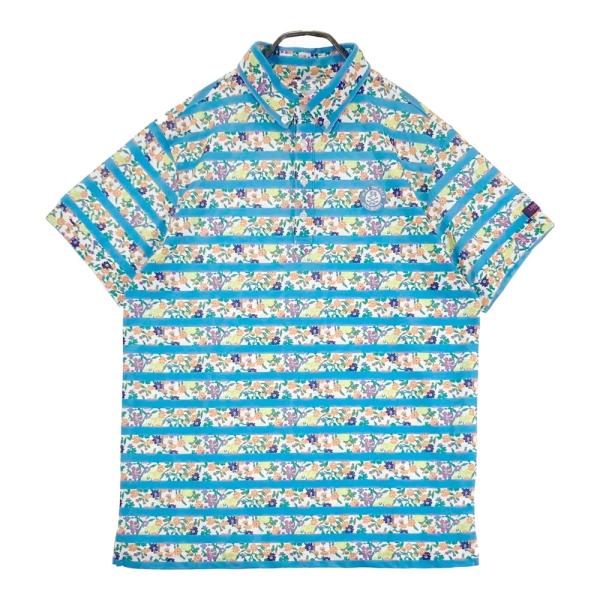 ゴルフ 新品☆タグ付 Jack Bunny!! メンズ 花柄 半袖ポロシャツ 5号 L