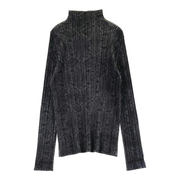 【PLEATS PLEASE】プリーツプリーズ ハイネックカットソー ブラウン PLEATS PLEASE ISSEY MIYAKE 長袖カットソー プリーツプリーズ