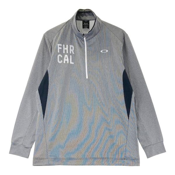 サイズ：XL OAKLEY オークリー  ハーフジップ 長袖Tシャツ チェック柄 ブラック系 [240101477096] ゴルフウェア メンズ ストスト 新品】OAKLEY オークリー ハーフジップ 長袖Tシャツ チェック柄