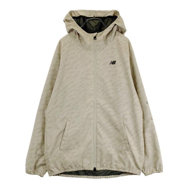 サイズ：4 NEW BALANCE GOLF ニューバランス  ジップパーカー 総柄 ベージュ系 [240101477609] ゴルフウェア メンズ ストスト NEW BALANCE GOLF ニューバランス ジップパーカー 総柄 ベージュ