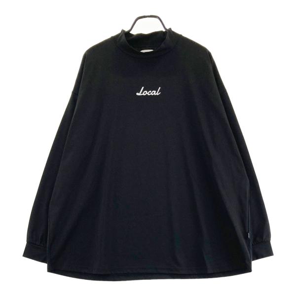 サイズ：M/L LOCAL GOLF　ローカルゴルフ  ハイネック長袖Tシャツ  ブラック系 [240101478036] ゴルフウェア メンズ ストスト LOCAL GOLF ローカルゴルフ ハイネック長袖Tシャツ ブラック系 M