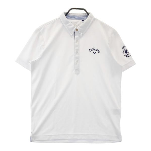 CALLAWAY キャロウェイ 半袖ポロシャツ ボタンダウン ホワイト系