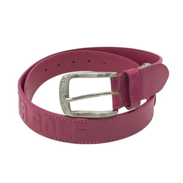 PEARLY GATES パーリーゲイツ 立体ロゴ ベルト ピンク系 ゴルフウェア