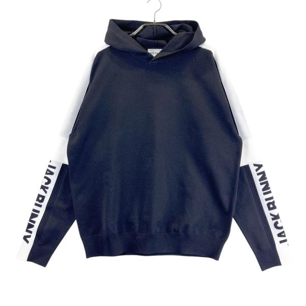 JACKBUNNY フード付きパーカー ネイビー ゴルフウェア メンズウェア 中古 メンズ ジャックバニー Jack Bunny!! パーカー 4(M) 紺
