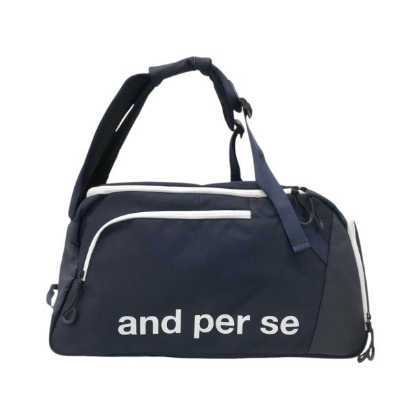 AND PER SE アンパスィ  2WAY ボストンバッグ  ネイビー系 ONE [240101480586] ゴルフウェア ストスト AND PER SE アンパスィ 2WAY ボストンバッグ ネイビー系 ONE