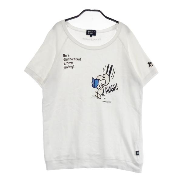 PEARLY GATES - PEARLY パーリーゲイツ × SNOOPY　白に総柄の半袖ワンピース 1 PEARLY GATES パーリーゲイツ 半袖ワンピース スヌーピー柄 総柄