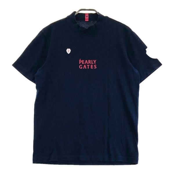サイズ：1 PEARLY GATES パーリーゲイツ 2024年モデル ハイネック 半袖Tシャツ 総柄 ピンク系 [240101372176] ゴルフウェア レディース ストスト PEARLY GATES パーリーゲイツ 2024年モデル ハイネック 半袖T