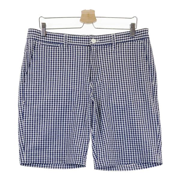 【美品】 ジャックバニー　ゴルフ　ショートパンツ　シアサッカー　ネイビー　M JACK BUNNY ジャックバニー ハーフパンツ シアサッカー ギンガム