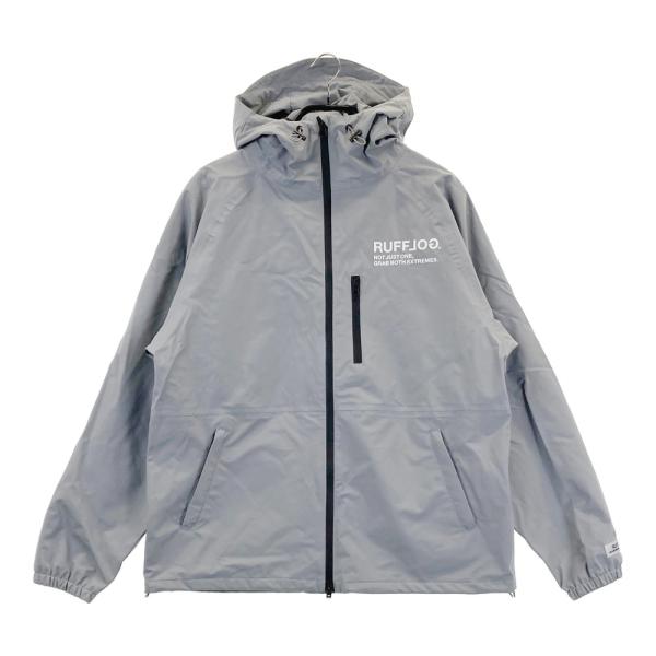 RUFFLOG ラフロッグ ; フード付 レインジャケット グレー系 M